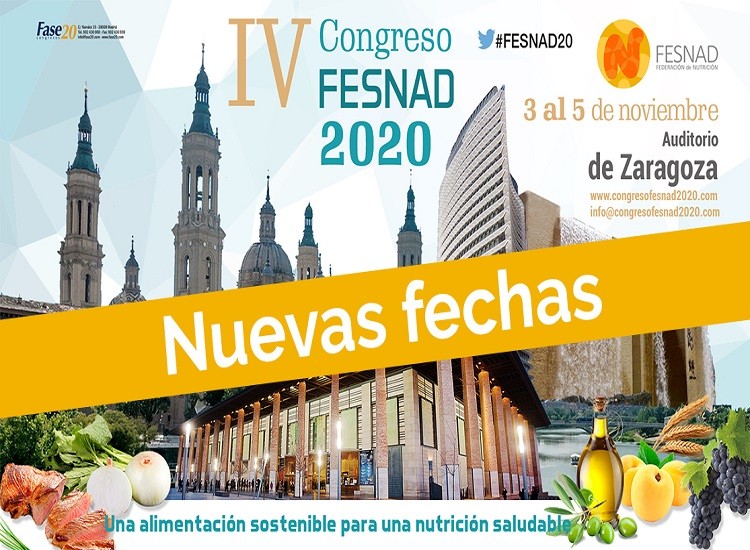 IV Congreso FESNAD 2020. Una alimentación sostenible para una alimentación saludable