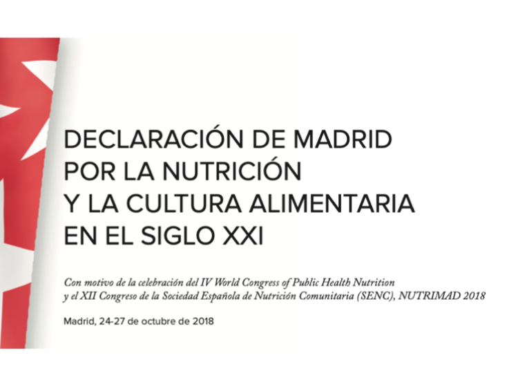 Declaración de Madrid por la Nutrición y la Cultura en el siglo XXI